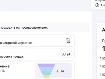 Аналитика прохождения модулей и воронка до сертификата